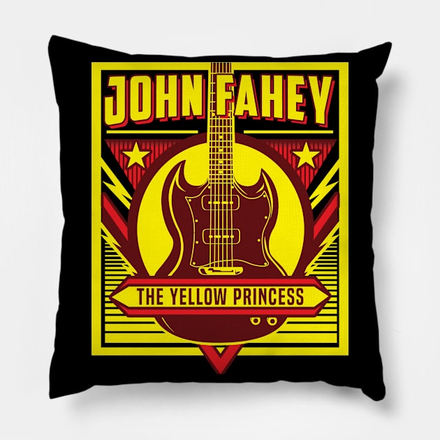 John Fahey the yellow princess Pillow by yellowed