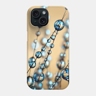 Gold and Blue Grass Seed Drops II Phone Case