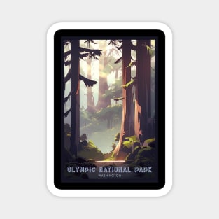 Olympic National Park Travel Poster Magnet