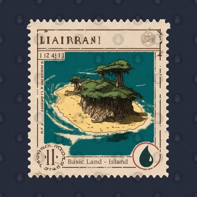 MTG - Island Stamp - Liairrani - Postage Stamp Series by SLMGames