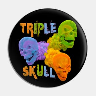 Triple Skull Pin