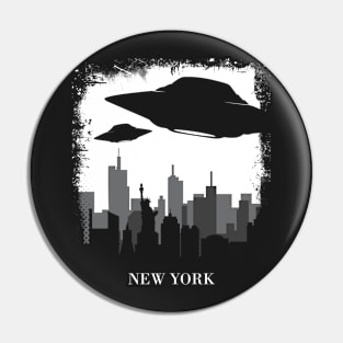 Alien Abduction - UFO New York City Gift design Pin