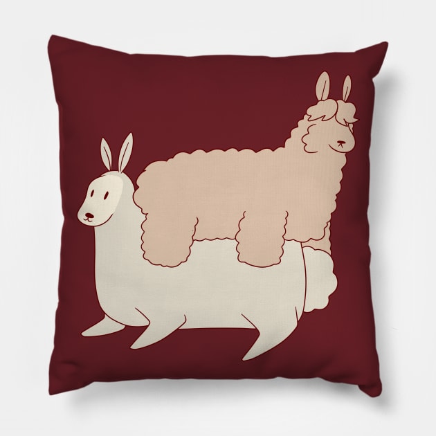 Llama and Alpaca Pillow by saradaboru