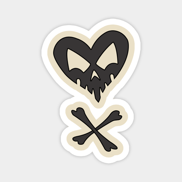 Skull Heart Magnet by BiobulletM