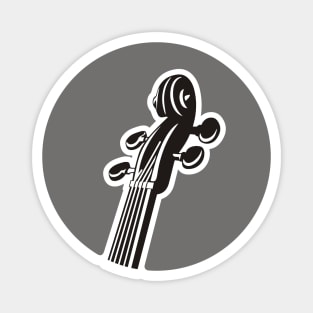 Round Violin Pegbox Icon Magnet