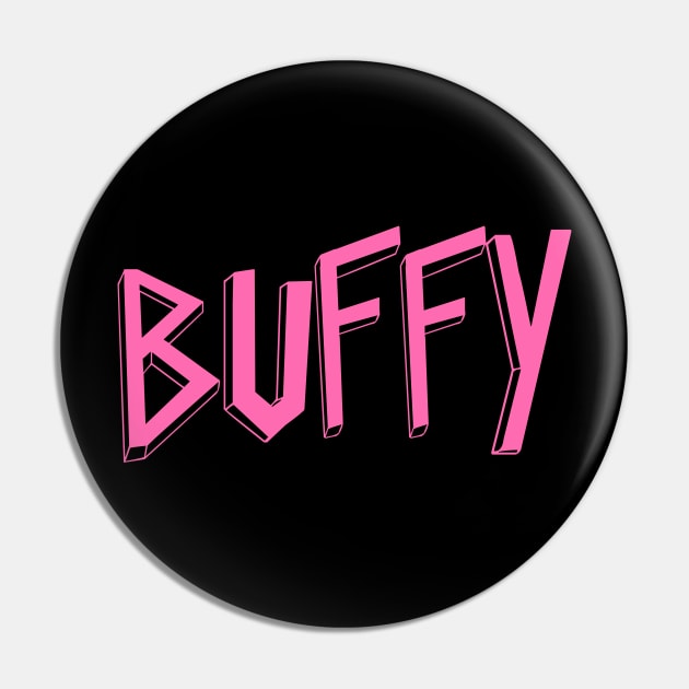 Buffy the vampire slayer metal logo Pin by Ladybird Etch Co.