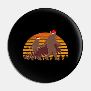 Funny Xmas Bigfoot and Sasquatch T Shirts Pin