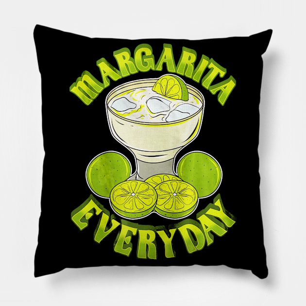 Margarita Cinco De Mayo Pillow by toiletpaper_shortage