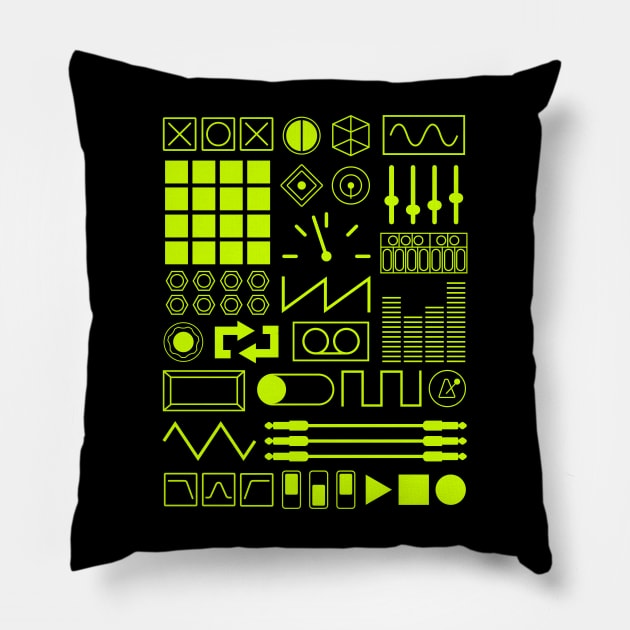 Synth Controls Pillow by Atomic Malibu