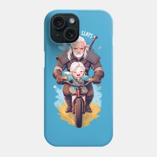 This Dad Slays - Father's Day Gift - Bike Ride - Witcher Phone Case