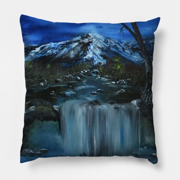 Mountain Fantasy Pillow by Kat Heitzman