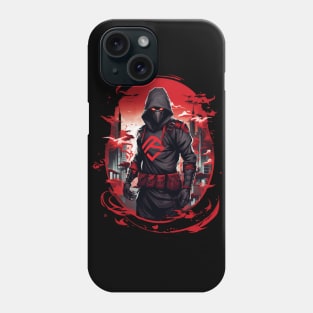Red Gaming Ninja in the Futuristic World – Comic Pop Art Phone Case