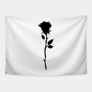 Simple Rose Silhouette Tapestry