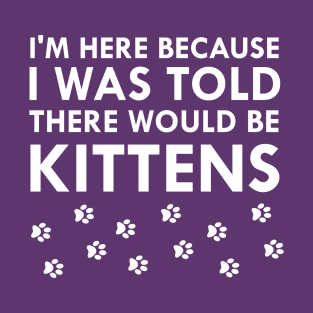 I Was Told There Would Be Kittens Cat Lover Paws T-Shirt