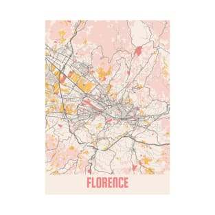 Florence - Italy Chalk City Map T-Shirt