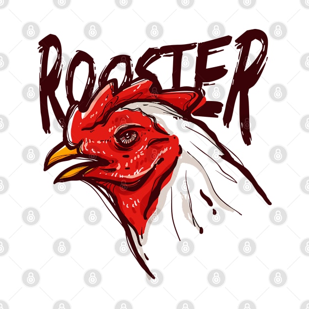 Rooster Sketch by Mako Design 