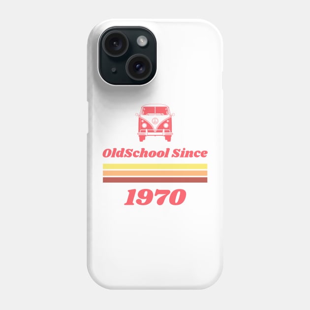 Old School Since 1970 Phone Case by Evlar