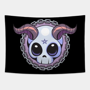 Pastel Goth Kawaii Skull Tapestry