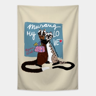 Musangs in love Tapestry