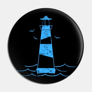 Lighthouse Waves Gull Pin