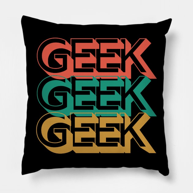 Retro Geek Pillow by Rev Store