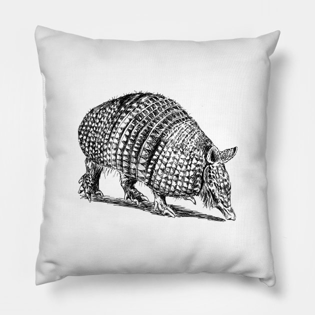 Armadillo Print Pillow by rachelsfinelines