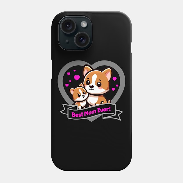 Best Mom Ever Cute Corgis Phone Case by Zelda