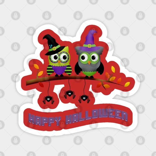 Happy Halloween Owl Magnet by holidaystore