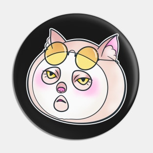 Tired cat Pin