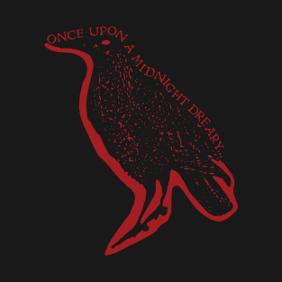 Midnight's Melancholy: Edgar Allan Poe's 'The Raven' Gothic Design T-Shirt