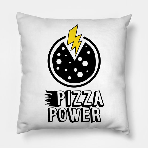 Powered by Pizza - Pizza is love & Life Pillow by alltheprints