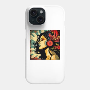 Excessivism Beautiful Latina Listening to Music Latina Woman Phone Case