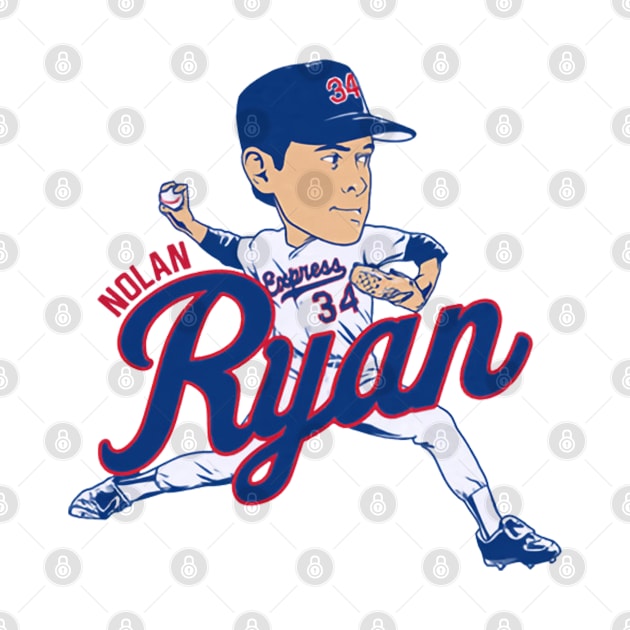 Nolan Ryan Texas Caricature by lavonneroberson