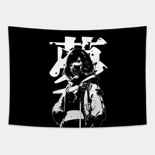 Cyberpunk Yakuza Japanese Streetwear Cyborg Girl Tapestry