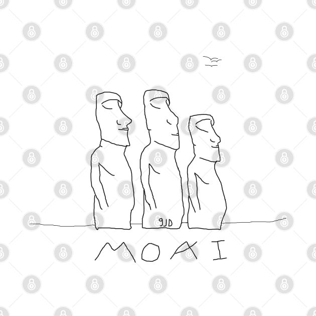 The Moais of Easter Island or Rapa Nui by 9JD by JD by BN18 