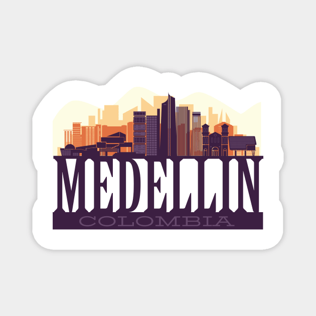 Medellin Colombia T-shirt Magnet by EndlessAP