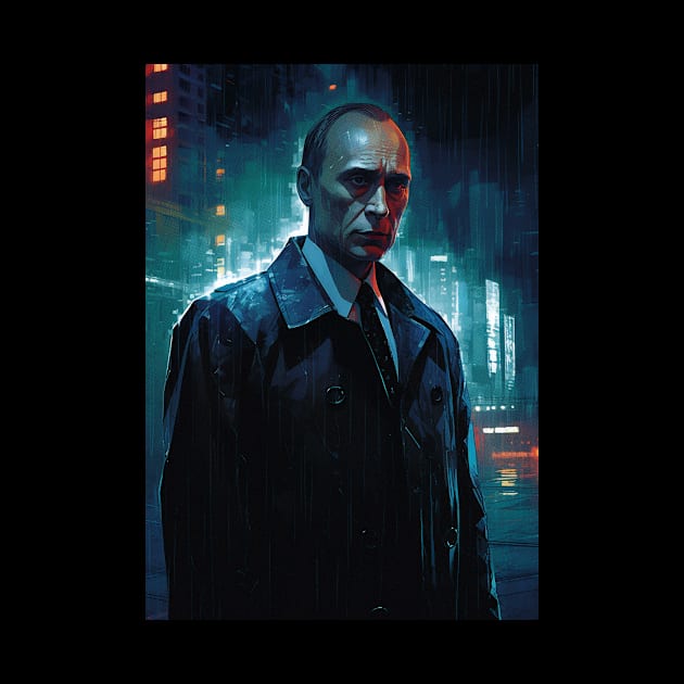 Putin Cyberpunk Art by Lazyshophouse