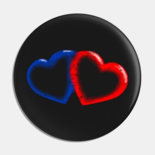 Two Hearts Pin