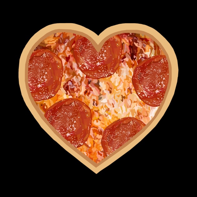 Pepperoni Pizza Heart by Art by Deborah Camp