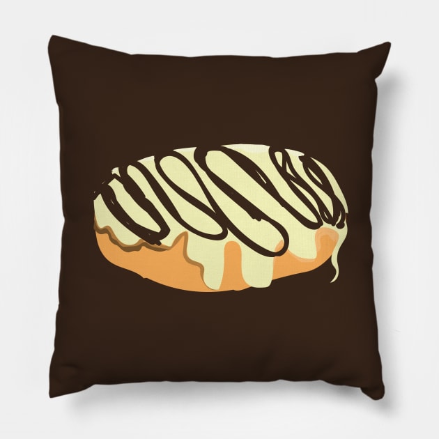 Lemon Chocolate Donut Pillow by SarahTheLuna