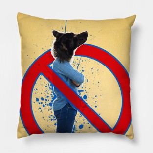 dog headed access restricted Pillow