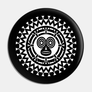 Marquesas face design Pin