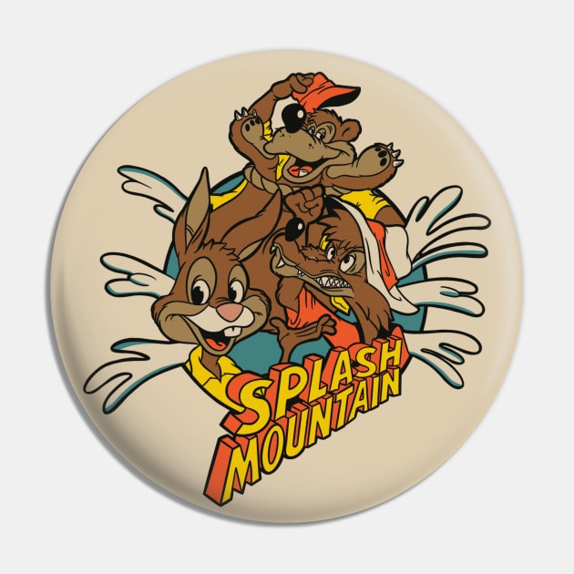 Splash Mountain Retro Style Pin by Legend of Louis Design Co.