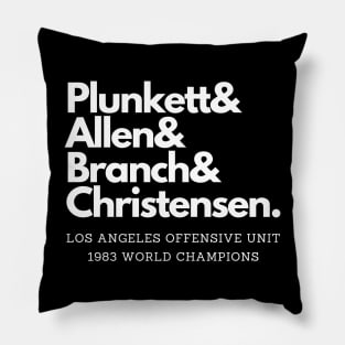 1983 World Champion Los Angeles Offense T-Shirt Pillow