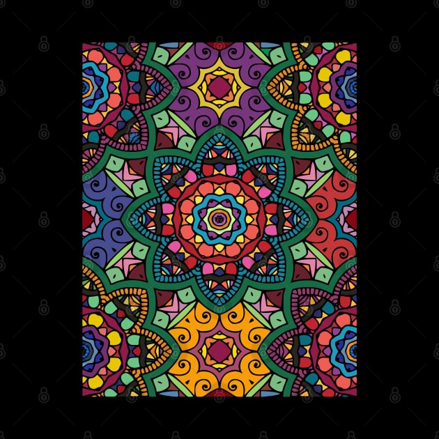 Colorful Mandala Pattern by DragonTees