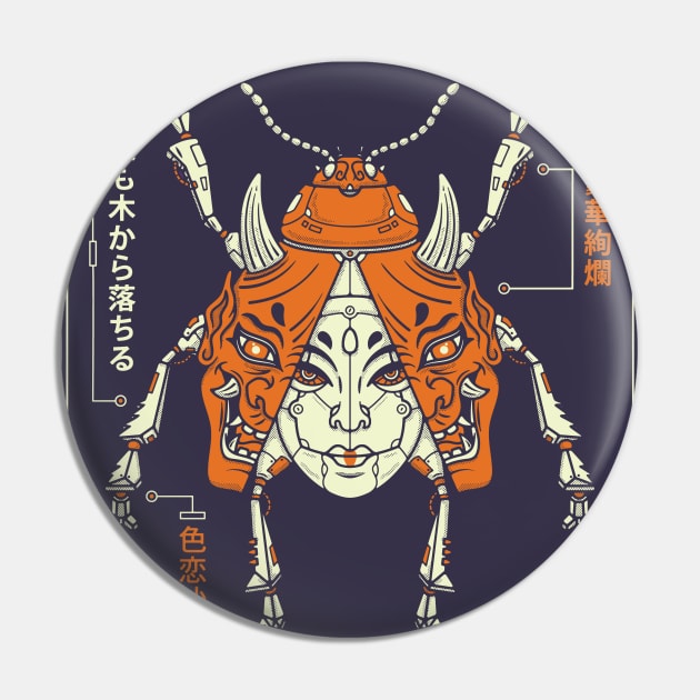 Hannya mask mechanical beetle and futuristic face Pin by RyanRagnini