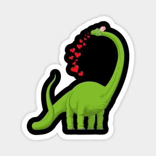 Heart Dinosaur Brachiosaurus Cute Valentine’s Day Magnet