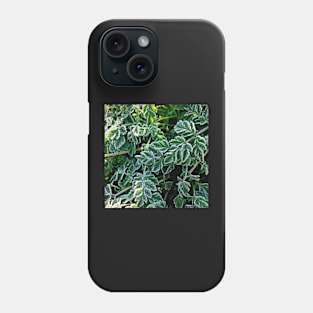 Frosty leaves Phone Case