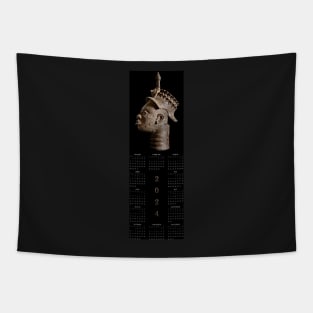 Ife Bronze Head • 2024 Year-at-a-glance Calendar Tapestry