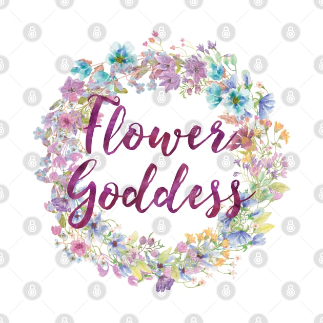 Flower Goddess | Floral Wreath | Watercolor by ABcreative